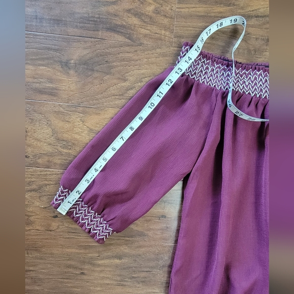Maurices Off The Shoulder Maroon Blouse Size Small - Picture 6 of 8